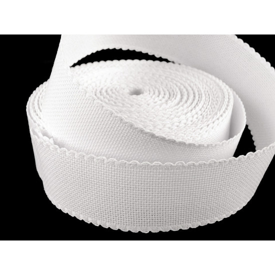 Bandă de etamină pentru brodat, lățime 50 mm - Alb natural (1 Metru) Bandă de etamină pentru brodat, lățime 50 mm - Alb natural (1 Metru)