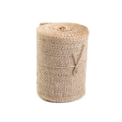 Panglică din iută, lățime 10 cm - Ecru natural (1 Metru)