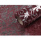 Band jute-imitat mit ornamenten breite 24 cm - Bordeaux hell (1 Meter)