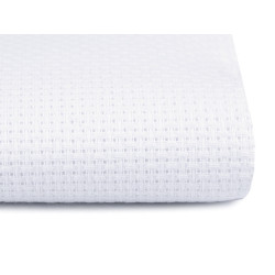 Etamină pentru brodat latime 140 cm, 40 ochiuri - Alb (1 Metru)