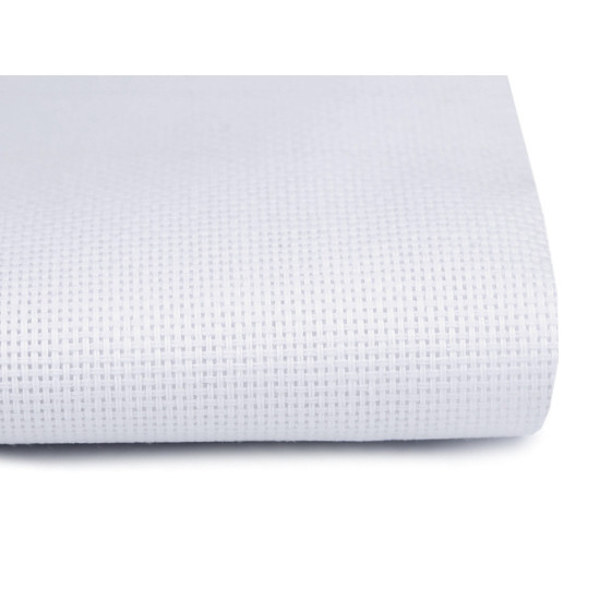Etamină pentru brodat apretată 140 cm, 80 ochiuri - Alb (10 Metri)