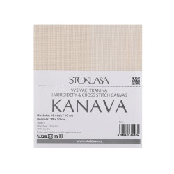 Etamină pentru brodat kanava, 20x30 cm - Ecru (1 Bucată)
