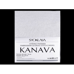 Etamină pentru brodat kanava, 20x30 cm - Alb (1 Bucată)