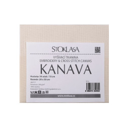 Etamină pentru brodat kanava, 20x30 cm - Ecru (1 Bucată)