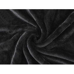 Material polar wellsoft / fleece - Negru (1 Metru)
