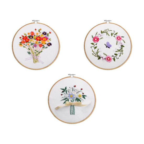 Set pentru brodat cu model imprimat - Bej (3 Seturi) Set pentru brodat cu model imprimat - Bej (3 Seturi)
