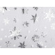 Organza cu fulgi de zăpadă - Transparent (10 Metri)