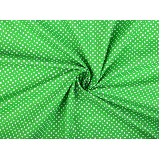 Material bumbac cu buline - Verde crud (10 Metri) Material bumbac cu buline - Verde crud (10 Metri)