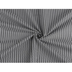 Material bumbac model chevron - Negru (1 Metru)