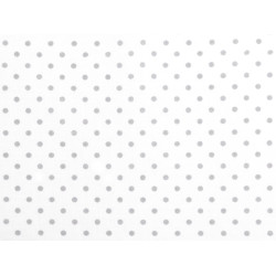 Material bumbac, imprimeu buline - Alb (1 Metru)