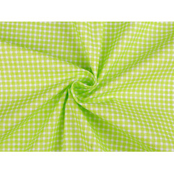 Bumbac imprimat carouri - Verde deschis (1 Metru)