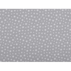 Material bumbac imprimat, motiv steluțe - Gri neutral (1 Metru)
