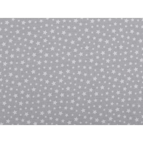 Material bumbac imprimat, motiv steluțe - Gri neutral (10 Metri) Material bumbac imprimat, motiv steluțe - Gri neutral (10 Metri)