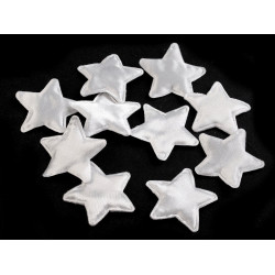 Steluțe decorative crăciun, ø30 mm - Alb (10 Bucăți)