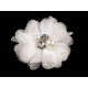 Flori textile cu perle și strasuri,5 cm - Galben vanilie (10 Bucăți) Flori textile cu perle și strasuri,5 cm - Galben vanilie (10 Bucăți)