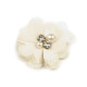 Flori textile cu perle și strasuri,5 cm - Galben vanilie (10 Bucăți) Flori textile cu perle și strasuri,5 cm - Galben vanilie (10 Bucăți)