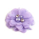 Flori textile cu perle și strasuri,5 cm - Galben vanilie (10 Bucăți) Flori textile cu perle și strasuri,5 cm - Galben vanilie (10 Bucăți)