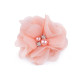 Flori textile cu perle și strasuri,5 cm - Galben vanilie (10 Bucăți) Flori textile cu perle și strasuri,5 cm - Galben vanilie (10 Bucăți)