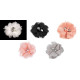 Flori textile cu perle și strasuri,5 cm - Galben vanilie (10 Bucăți) Flori textile cu perle și strasuri,5 cm - Galben vanilie (10 Bucăți)