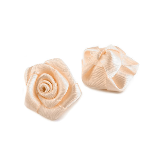 Trandafiri din satin, ø20 mm - Alb (50 Bucăți) Trandafiri din satin, ø20 mm - Alb (50 Bucăți)