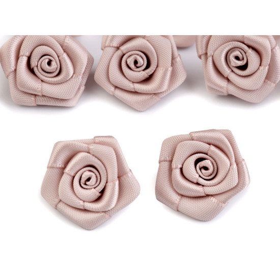 Trandafiri din satin, ø20 mm - Alb (50 Bucăți) Trandafiri din satin, ø20 mm - Alb (50 Bucăți)