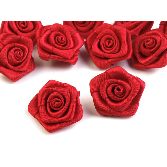 Trandafiri din satin, ø20 mm - Alb (50 Bucăți) Trandafiri din satin, ø20 mm - Alb (50 Bucăți)