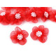 Flori din organza cu perle, ø3-3,5 cm - Mix aleatoriu de variante (50 Bucăți)