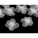 Flori din organza cu perle, ø3-3,5 cm - Mix aleatoriu de variante (50 Bucăți)
