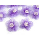 Flori din organza cu perle, ø3-3,5 cm - Mix aleatoriu de variante (50 Bucăți)