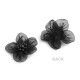 Flori din organza cu perle, ø3-3,5 cm - Mix aleatoriu de variante (50 Bucăți)