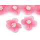 Flori din organza cu perle, ø3-3,5 cm - Mix aleatoriu de variante (50 Bucăți)