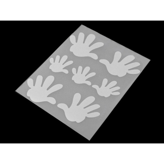 Aplicații termoadezive reflectorizante, diverse modele - Gri perlă (10 Saci) Aplicații termoadezive reflectorizante, diverse modele - Gri perlă (10 Saci)