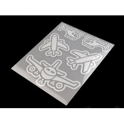 Aplicații termoadezive reflectorizante, diverse modele - Gri perlă (1 Sac)