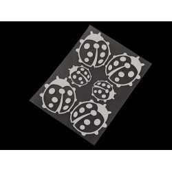 Aplicații termoadezive reflectorizante, diverse modele - Gri perlă (1 Sac)