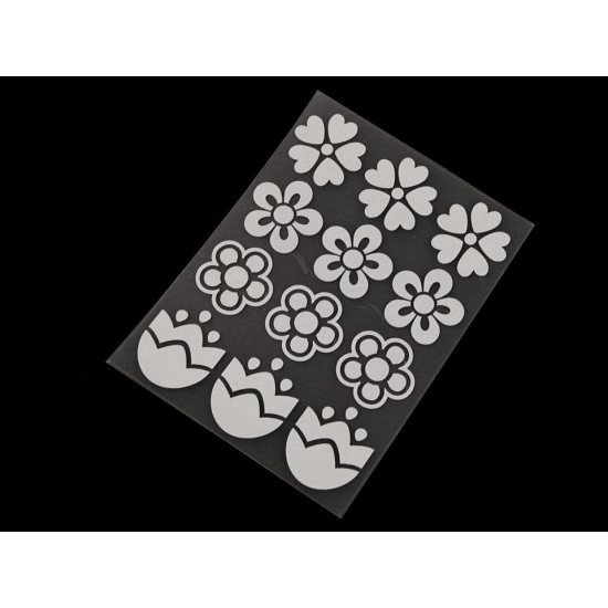 Aplicații termoadezive reflectorizante, diverse modele - Gri perlă (10 Saci) Aplicații termoadezive reflectorizante, diverse modele - Gri perlă (10 Saci)