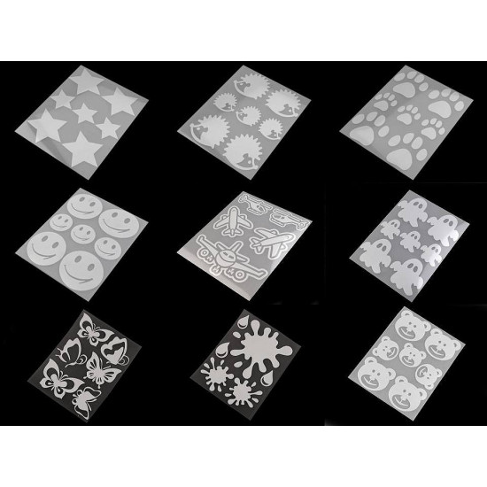 Aplicații termoadezive reflectorizante, diverse modele - Gri perlă (10 Saci) Aplicații termoadezive reflectorizante, diverse modele - Gri perlă (10 Saci)