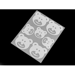 Aplicații termoadezive reflectorizante, diverse modele - Gri perlă (1 Sac)