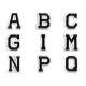 Aplicații termoadezive - litere - Negru (1 Bucată) Aplicații termoadezive - litere - Negru (1 Bucată)
