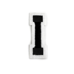 Aplicații termoadezive - litere - Negru (1 Bucată)