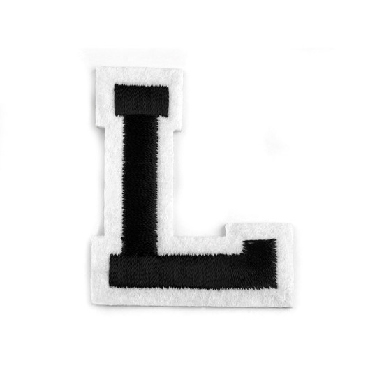 Aplicații termoadezive - litere - Negru (1 Bucată) Aplicații termoadezive - litere - Negru (1 Bucată)