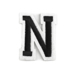 Aplicații termoadezive - litere - Negru (1 Bucată)