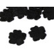 Aplicație termoadezivă brodată - floare - Negru (10 Bucăți) Aplicație termoadezivă brodată - floare - Negru (10 Bucăți)