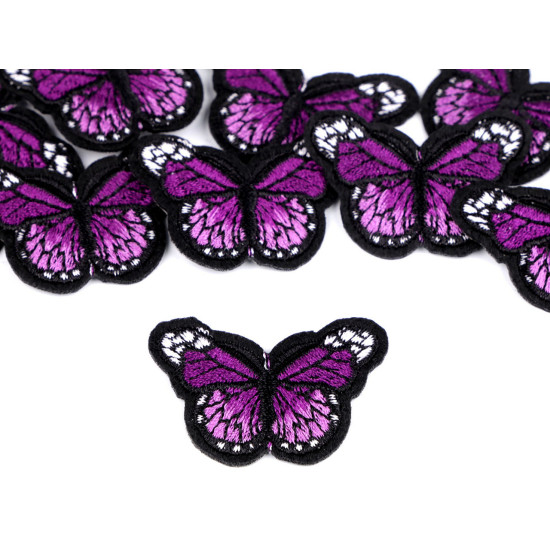 Aplicație termoadezivă - fluture - Purple-pink (50 Bucăți) Aplicație termoadezivă - fluture - Purple-pink (50 Bucăți)