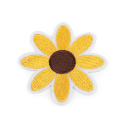 Aplicație termoadezivă - floare - Galben (1 Bucată)