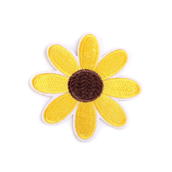 Aplicație termoadezivă - floare - Roz mediu (1 Bucată) Aplicație termoadezivă - floare - Roz mediu (1 Bucată)
