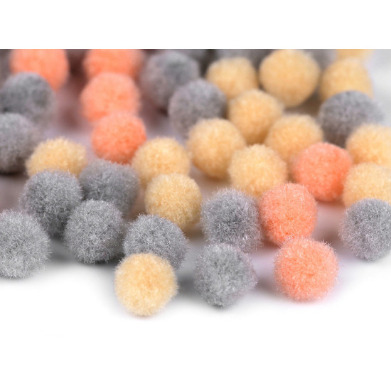 Pompoane mix culori, ø8 și 10 mm - Mix crăciun (1 Sac)