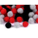 Pompoane mix culori, ø8 și 10 mm - Mix crăciun (1 Sac)