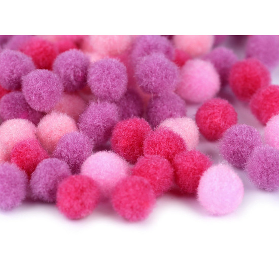 Pompoane mix culori, ø8 și 10 mm - Mix crăciun (1 Sac)