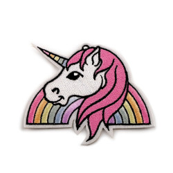 Aplicație termoadezivă unicorn - Roz deschis (1 Bucată)