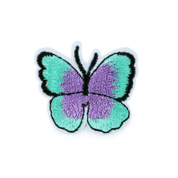Aplicație termoadezivă fluture - Verde pastel deschis (10 Bucăți)